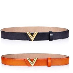 Leather Fashion V Belts Designer Buckle Belt